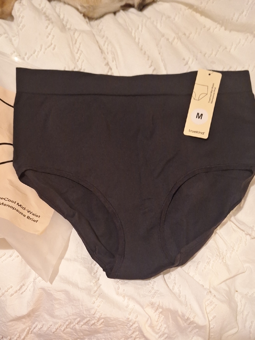 truekind Mid-Waist Women's Briefs in Dark Gray - M